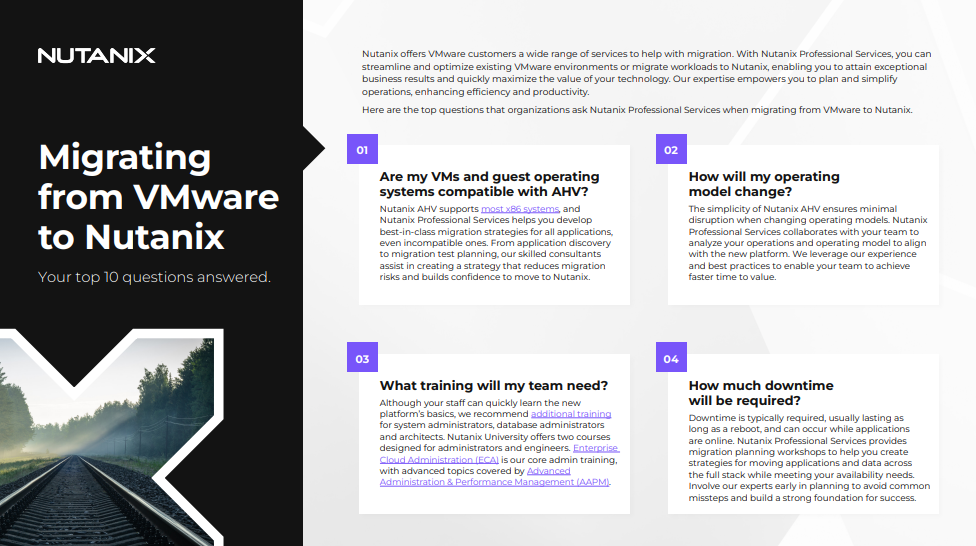 Top 10 Questions Answered About Migrating from VMware to Nutanix